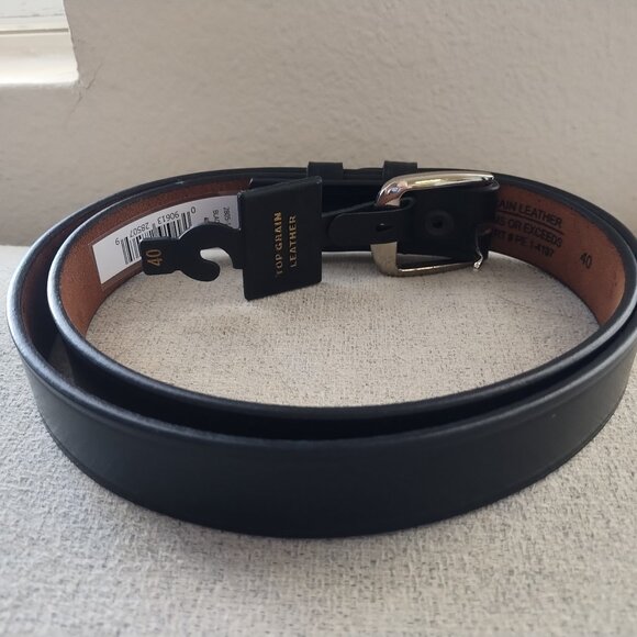 Top Grain Leather Mens 1.25 Inch Belt Waist Size 40 - New with Tags - Picture 5 of 6